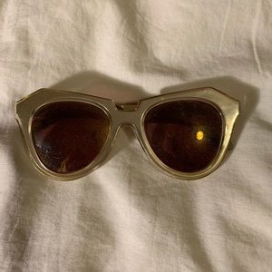 Karen Walker Number One gold sunglasses
